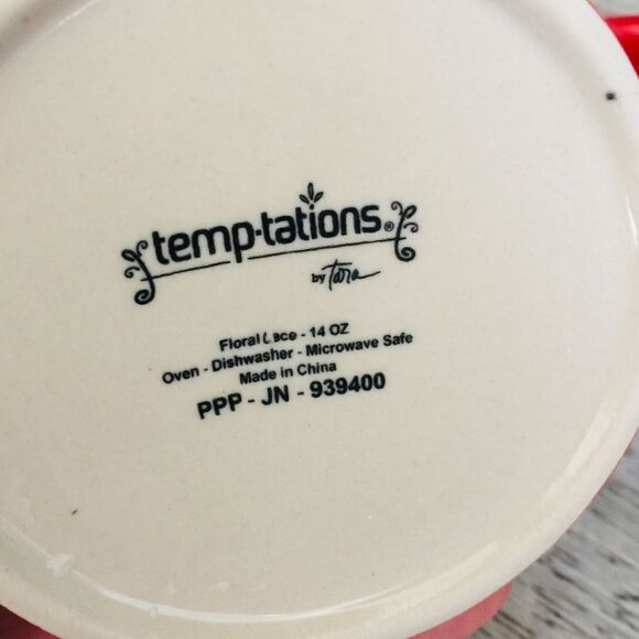 Temptations Floral Lace Tara Holiday Christmas Mug - Picture 3 of 5